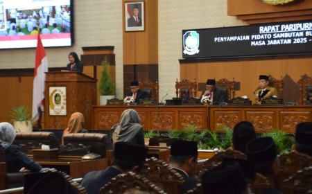 DPRD Gelar Rapat Paripurna Penyampaian Pidato Perdana Bupati Banyuwangi Masa Jabatan 2025-2030