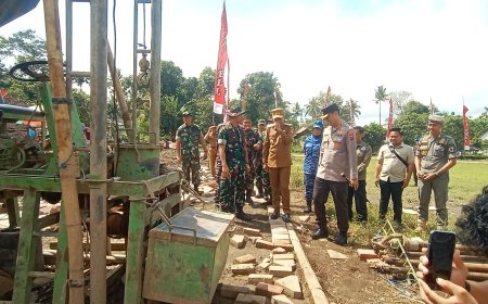 TNI Genjot Pembangunan Fisik dan Non Fisik Untuk Entaskan Kemiskinan Di Jember Melalui TMMD ke-124