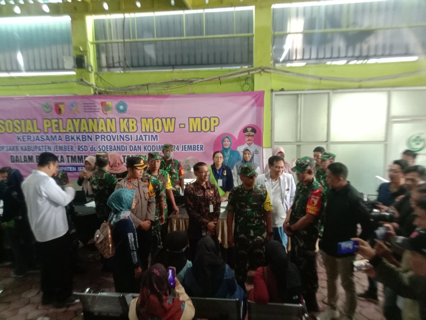 TMMD Ke -124 di Jember Berikan Layanan KB Untuk Masyarakat umum.
