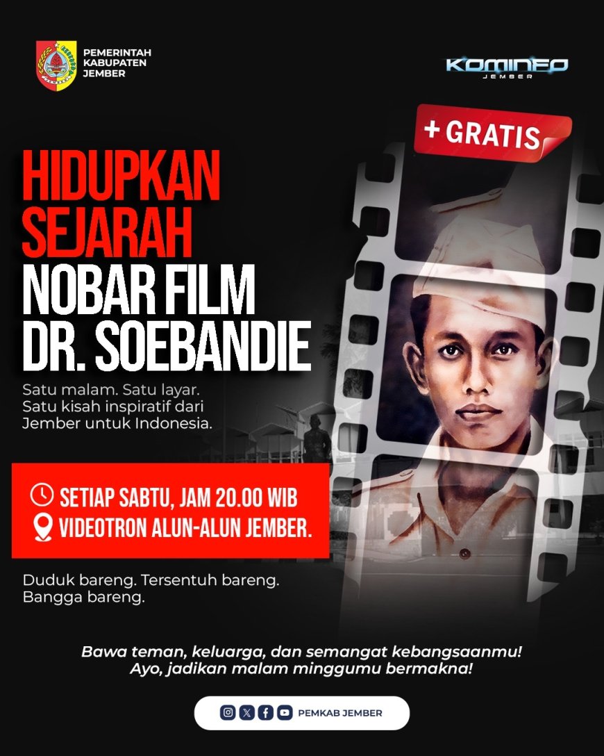 Film Perjuangan dr. Soebandi Akan Ditayangkan Rutin di Alun-Alun Jember