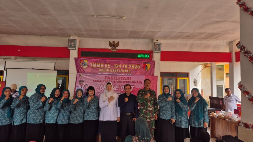 Berkat TMMD ke-124 Jember, 61 Pelaku UMKM di Kecamatan Kalisat kini Miliki NIB