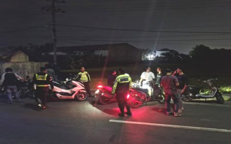 Polisi Bubarkan Balap Liar Resahkan Warga Tuban, 35 Sepeda Motor Disita