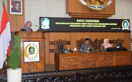 Enam Fraksi DPRD Banyuwangi Sampaikan Pandangan Umum Atas Raperda Perubahan APBD Tahun 2025