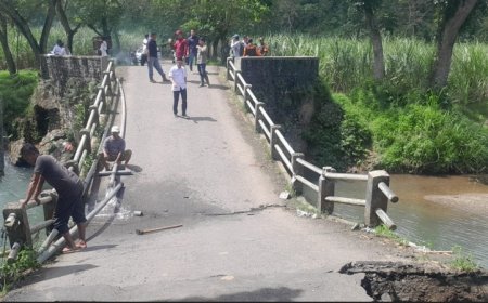 Jembatan Sungai Lembu Pesanggaran Rusak, Pemkab Banyuwangi Segera Bangun Jembatan Darurat