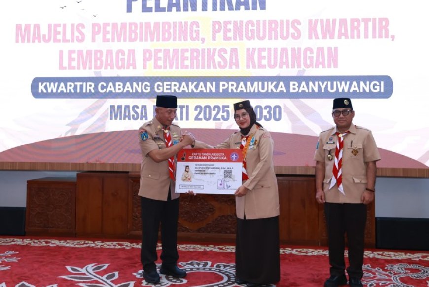 Bupati Ipuk Fiestiandani Kembali Dilantik Jadi Ketua Mabicab Gerakan Pramuka Banyuwangi