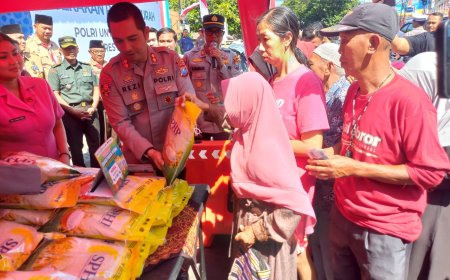 Dukung Asta Cita, Polres Situbondo Jual Beras Murah Rp11.000, 30 Ton Ludes dalam Hitungan Jam