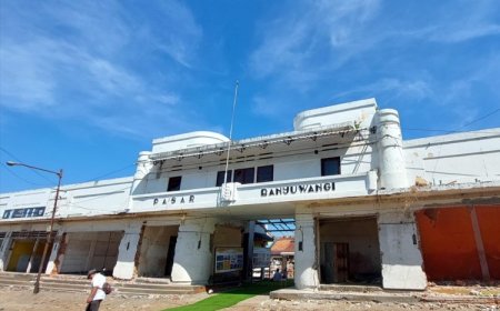 Progres Revitalisasi Pasar Banyuwangi Capai 50 Persen