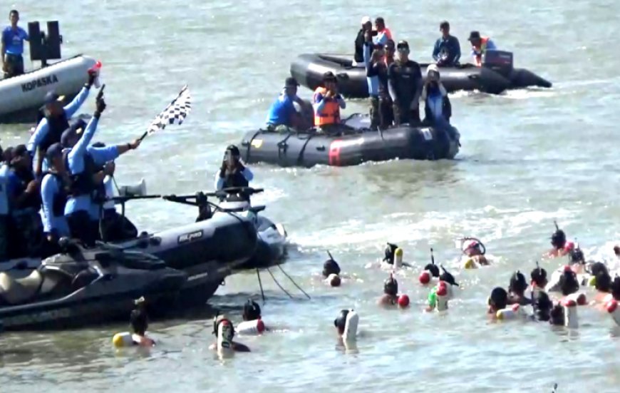 Kejauraan Kopaska Fin Swimming yang diikuti ratusan peserta