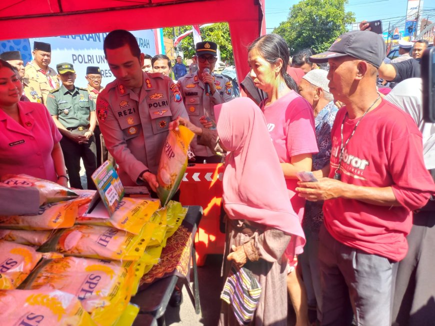 Dukung Asta Cita, Polres Situbondo Jual Beras Murah Rp11.000, 30 Ton Ludes dalam Hitungan Jam