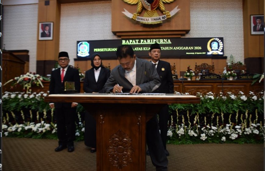 DPRD Banyuwangi Bersama Eksekutif Sepakati KUA-PPAS APBD Tahun Anggaran 2026