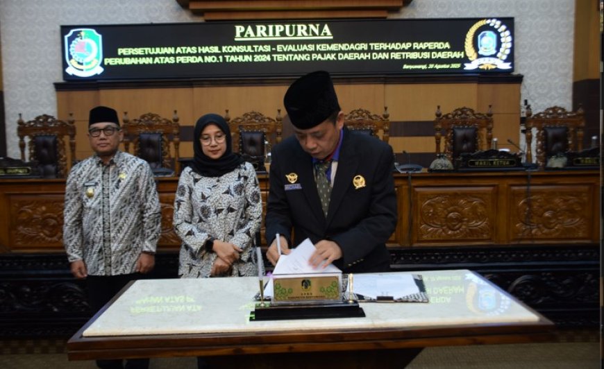 Penegasan Tidak Ada Kenaikan Tarif, DPRD Banyuwangi Gelar Rapat Paripurna Persetujuan Penerapan Sistem Multi Tarif Pengenaan PBB P2