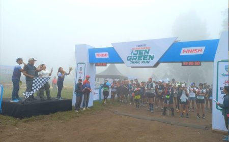 378 Pelari Mancanegara dan Berbagai Kota di Indonesia Ramaikan Ijen Green Trail di Banyuwangi