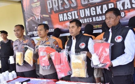 Polres Bondowoso Bongkar Jaringan Narkoba Lintas Daerah, Sita 10,93 Gram Sabu dan 101 Ribu Butir Pil Berbahaya