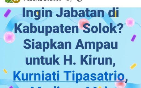 Viral Dugaan Jual Beli Jabatan di Solok, Publik Desak Bupati Angkat Bicara