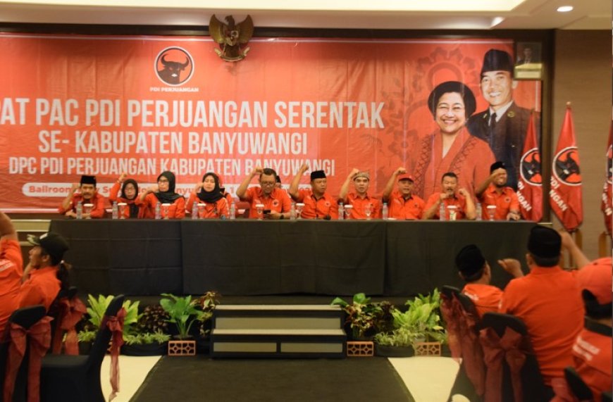 PAC PDI Perjuangan se Banyuwangi Rapat Serentak Penjaringan Nama Bakal Calon Ketua DPD dan DPC Periode 2025-2030