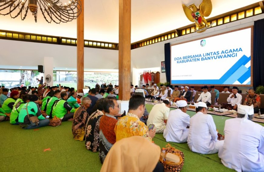 Elemen Masyarakat Banyuwangi Gelar Doa Bersama Lintas Agama