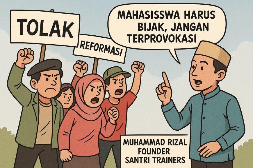 Founder Santri Trainers Situbondo Ajak Mahasiswa Tetap Bijak di Tengah Gelombang Aksi