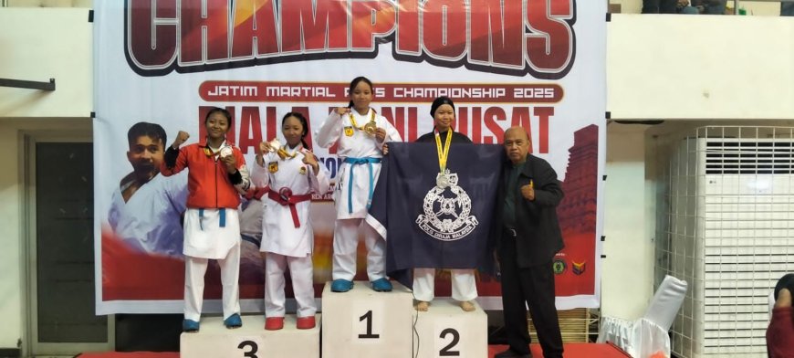 Atlet Karate Binaan Lanal Batuporon Bangkalan Sabet Empat Emas di Piala Kemendagri 2025