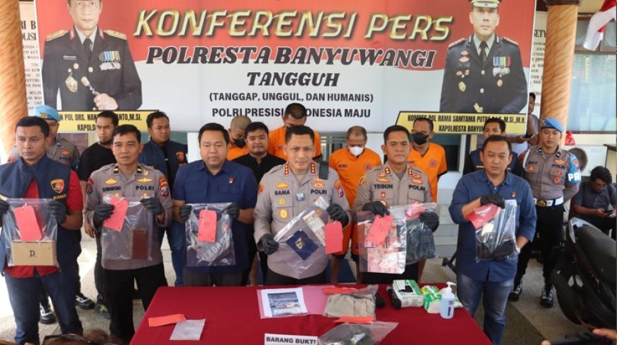 Polresta Banyuwangi Bongkar Sindikat Curanmor, Eksekutor dan Penadah Ditangkap