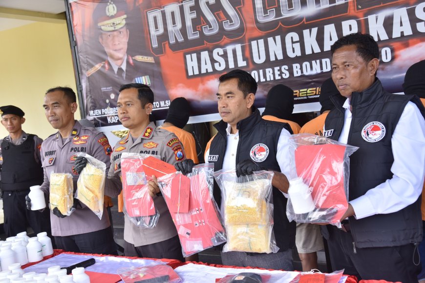 Polres Bondowoso Bongkar Jaringan Narkoba Lintas Daerah, Sita 10,93 Gram Sabu dan 101 Ribu Butir Pil Berbahaya