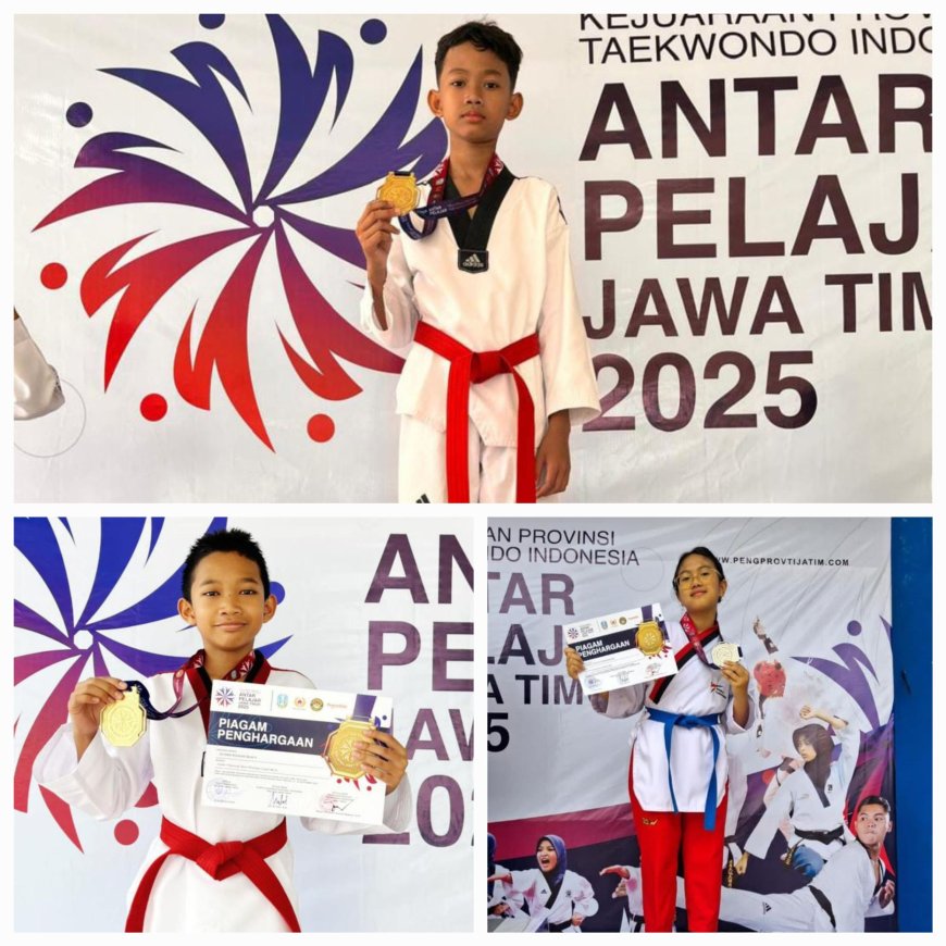 Siswa SDN Debasah 1 Bondowoso Sabet Medali di Kejurprov Taekwondo Jatim 2025