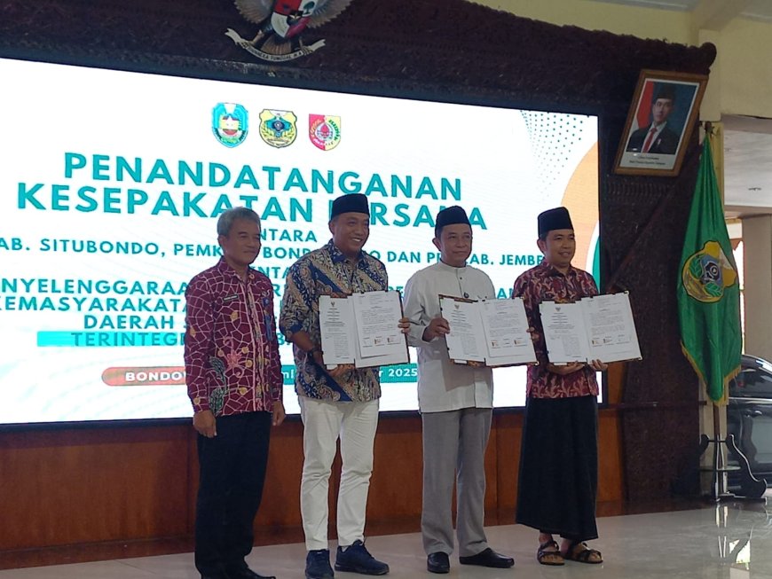 Situbondo, Bondowoso, dan Jember Sepakat Kerja Sama Aglomerasi Tapal Kuda