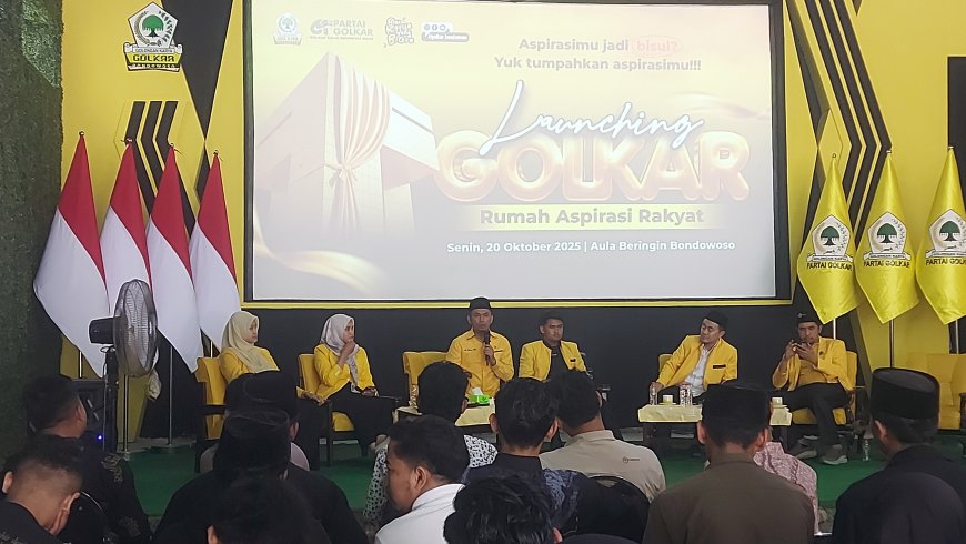 Rumah Aspirasi Golkar Bondowoso Diresmikan, OKP dan Ormas Sampaikan Kritik Pembangunan