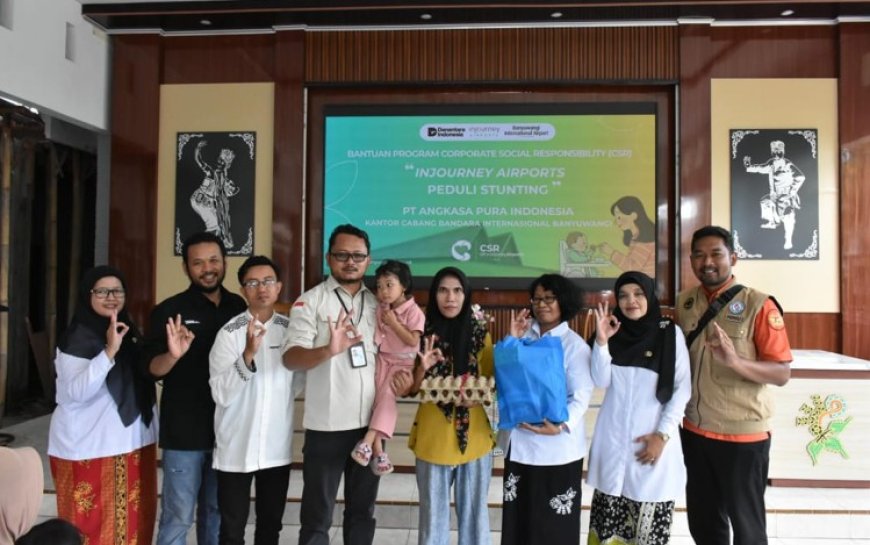 PT Angkasa Pura Indonesia Cabang Banyuwangi Kembali Salurkan Bantuan Penanganan Stunting Melalui Puskesmas Badean dan Puskesmas Gitik