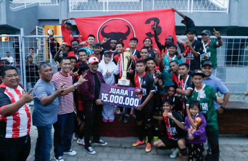 Turnamen Piala Ketua DPC PDI Perjuangan Banyuwangi Cup 2025 Resmi Berakhir, Desi Banteng FC Muncar Juara I