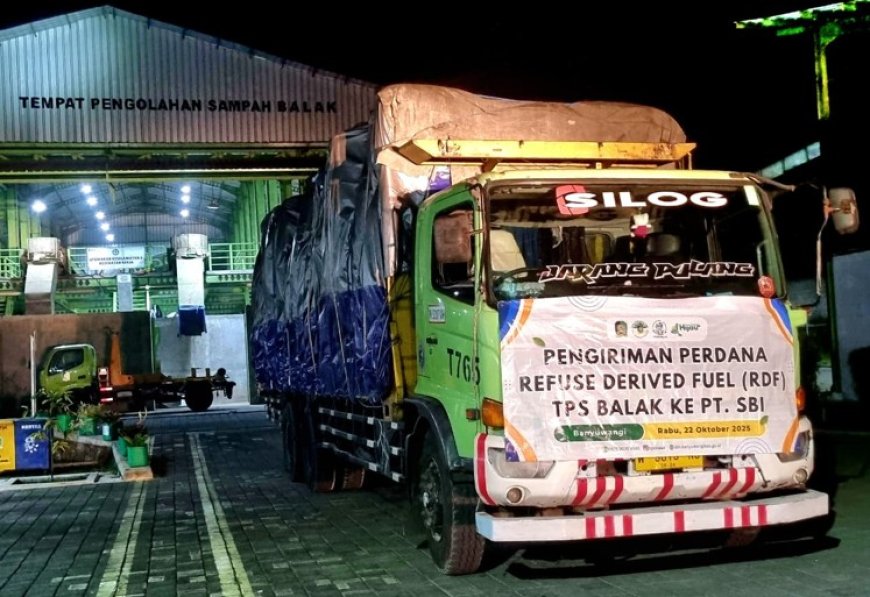 Wujud Nyata Pengelolaan Sampah Sirkular, TPS 3R Desa Balak Kecamatan Songgon Banyuwangi Kirim Perdana 20 Ton Produk RDF