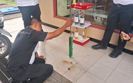 Cegah BBM Campuran, Satreskrim Polres Bondowoso Sidak SPBU Tenggarang