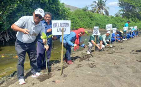 Unej dan Pemkab Situbondo Tanam 500 Mangrove di Kapongan untuk Atasi Abrasi Pantai