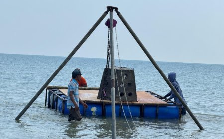 PHE WMO Memperkuat Perlindungan Pantai Tlangoh Bangkalan dengan Hexa Reef