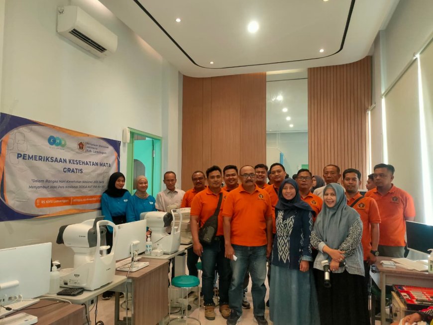 PWI Lamongan Bersama RS KMU, Skrining Mata Cegah Kebutaan