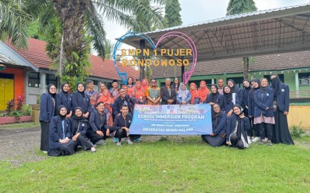 Kolaborasi Akademik, Mahasiswa S2 UM Observasi Manajemen Pendidikan di SMPN 1 Pujer