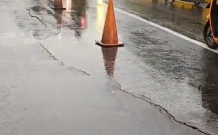 Jembatan Nangkaan Alami Retakan, Kendaraan Diberlakukan Sistem Bergantian