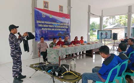 Lanal Batuporon Edukasi Nelayan Dungkek Soal Keamanan Penyelaman dan Zona Terbatas