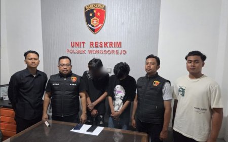 Bermodalkan Duit Orang Tua, Dua Remaja Pelaku Judi Online di Kecamatan Wongsorejo Banyuwangi ditangkap.