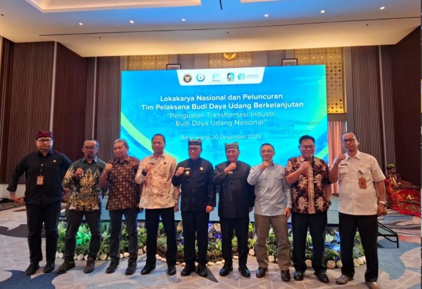 Pertama di Indonesia, Kemenko Pangan dan Pemkab Banyuwangi Bentuk Tim Tata Kelola Udang Berkelanjutan