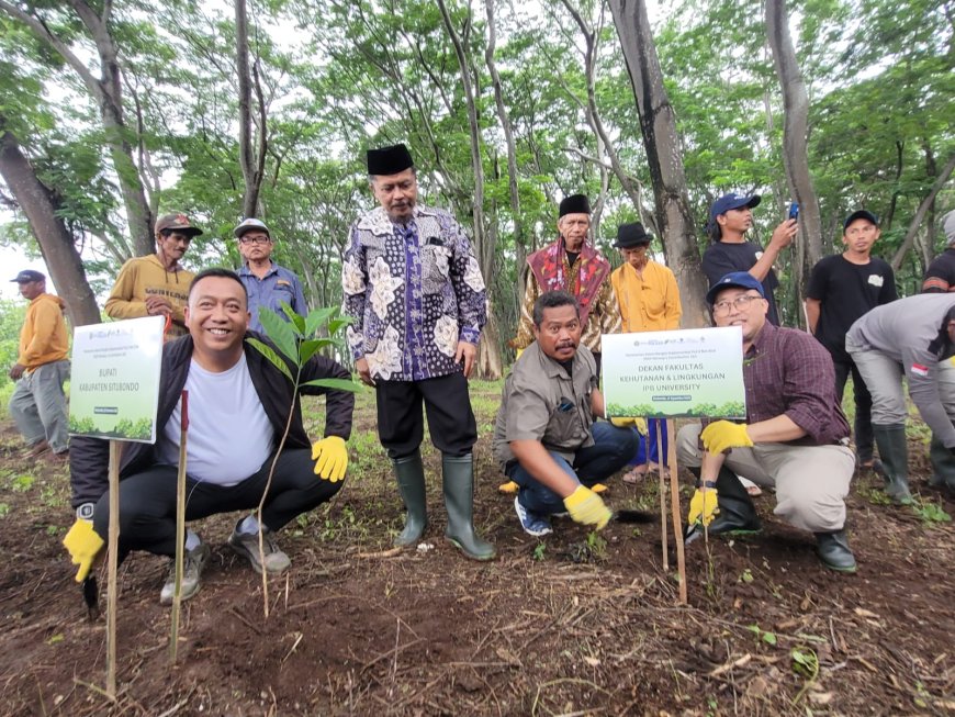 Pemkab Situbondo Bersama IPB Menanam 20 Ribu Pohon di Kendit