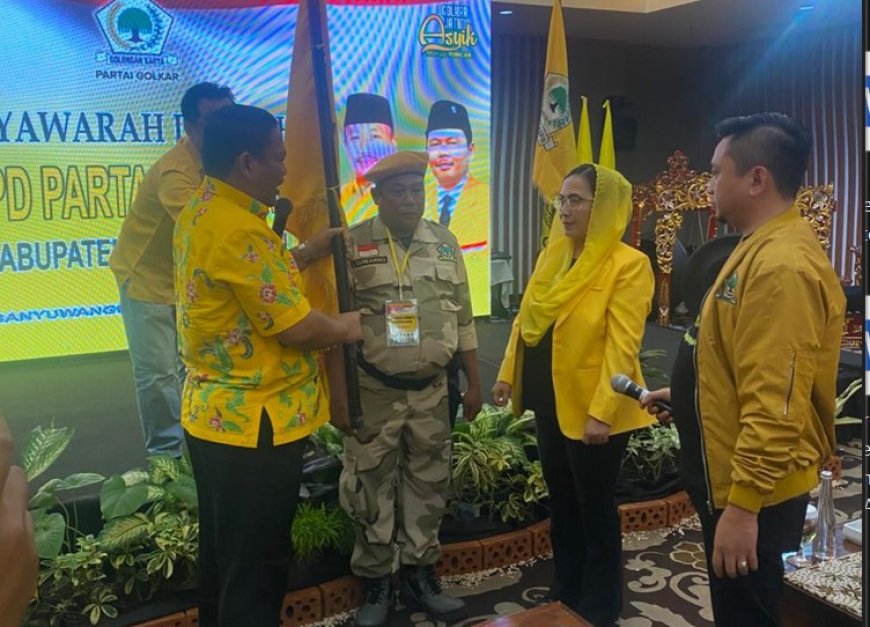 Musda XI Catat Sejarah, Eva Hestiyawati Kader Perempuan Pertama Pimpin Partai Golkar Banyuwangi