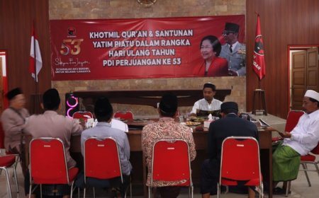 Sambut HUT Partai ke 53, DPC PDI Perjuangan Banyuwangi Gelar Khotmil Qur”an dan Santunan Yatim Piatu