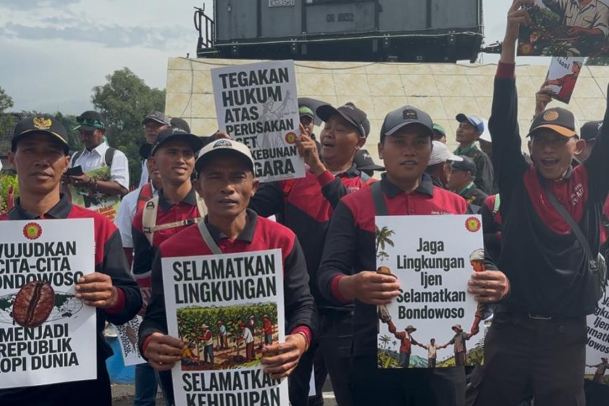 Aksi Solidaritas SPBUN PTPN XII Suarakan Nasib Ribuan Pekerja Perkebunan Ijen