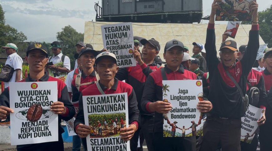 Aksi Solidaritas SPBUN PTPN XII Suarakan Nasib Ribuan Pekerja Perkebunan Ijen
