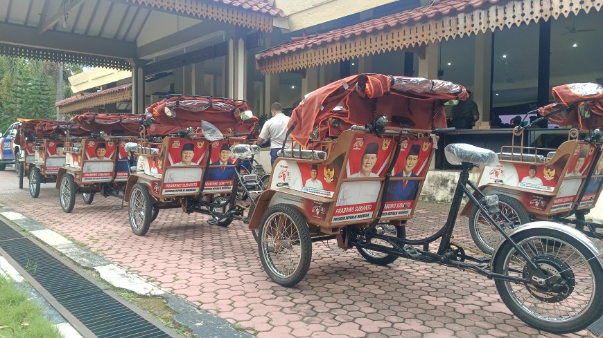 200 Becak Listrik Gratis Disalurkan di Bondowoso, Prioritaskan Pebecak Lansia