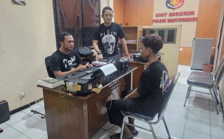 Polisi Tangkap Pencuri Motor miliki Karyawan Cafe di Kawasan Wisata Pantai Boom Marina Banyuwangi