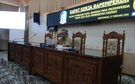 Bapemperda DPRD Banyuwangi Kaji Usulan Judul Raperda di Luar Propemperda Tahun 2026.