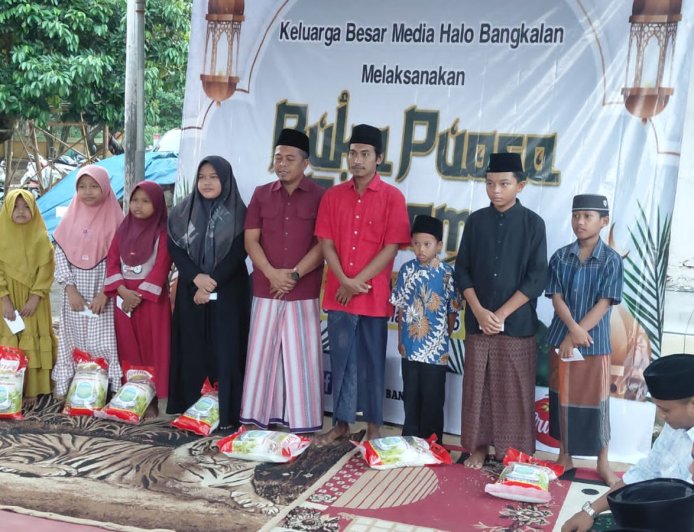 Aksi Sosial Ramadan, Media Halo Bangkalan Gelar Santunan Anak Yatim dan Buka Bersama