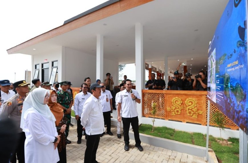 Bergaya Khas Osing, Menteri KKP Tinjau Proges Kampung Nelayan Merah Putih Banyuwangi