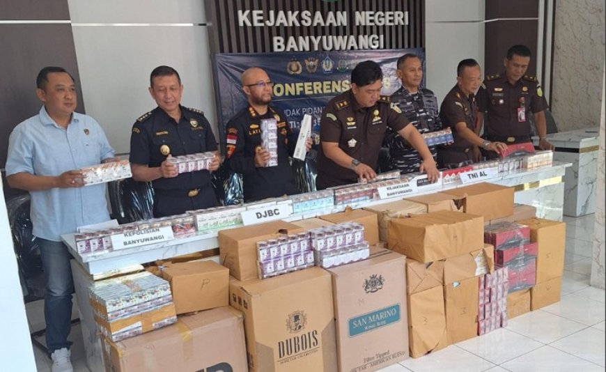 Bernilai Rp. 10 Miliar, Bea Cukai Banyuwangi Gagalkan Peredaran 6,5 Juta Batang Rokok Ilegal
